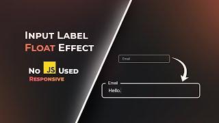 Floating Input Label Effect || Only HTML and CSS || Source Codes Available