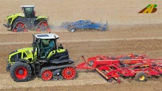 Neu! Claas Traktoren Xerion 5000 Trac & AXION 960 TT Schlepper mit Raupen Neuheit Agritechnica 2019