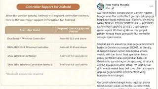 Genshin game baik!! Hoyo mendengar.. akhirnya controller support setelah 4 taun