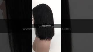 Mink Brazilian Hair Front Lace Silky Straight Bob Wig #boblacewig