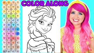 Color Elsa from Frozen Along With Me | COLOR ALONG WITH KIMMI