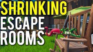 New Shrinking escape rooms! Fortnite creative (Code below)