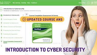 UPDATED COURSE CISCO Introduction to Cyber Security| All Quiz Answers | #CISCO | Networking Academy|