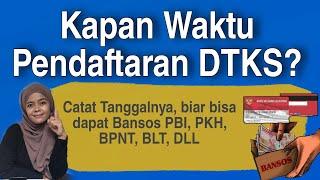 JADWAL PENDAFTARAN DTKS BIAR BISA DAPAT BANSOS PKH BPNT DAN BLT