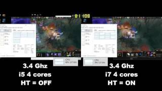 Dota 2 Intel CPU Benchmark FPS Performance