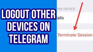 How to Logout Other Devices on Telegram | Log Out Telegram from Other Device (android, iphone(ios))