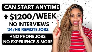 Hires On The Spot! ⬆️$1200 Weekly-No Interviews! 4 Remote Jobs NOW HIRING!