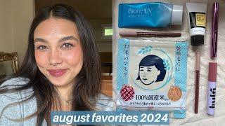 august beauty & lifestyle favorites 2024 | try on & travel faves!