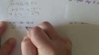 Solving quadratic equations by factoring kutasoftware plus factoring flow chart beginning 2:10