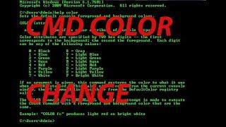 Changing CMD font and background colors