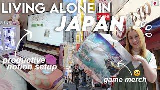 living alone in japan | organizing my life (apartment updates, shopping, + notion setup) ‍