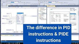 Difference between a PID instruction and a PIDE instruction using Studio 5000