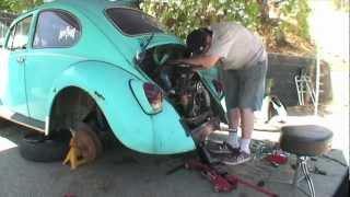one minute vw engine removal time lapse