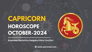 Capricorn October 2024 Monthly Horoscope Predictions |October 2024 Horoscope |Astrology October 2024