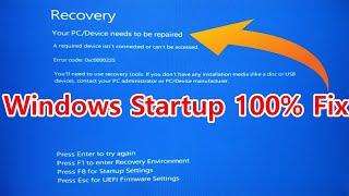 Your PC/Device Needs To Be Repaired Windows 10 || Windows Need to be Repaired Kaise Theek kARE
