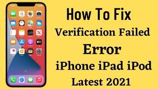 How To Fix"VERIFICATION FAILED" THERE WAS AN ERROR CONNECTING TO THE APPLE ID SERVER ERROR ON IPHONE