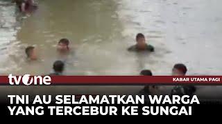 TNI AU Selamatkan Satu Keluarga Tercebur di Sungai Aceh Besar | Kabar Utama Pagi tvOne