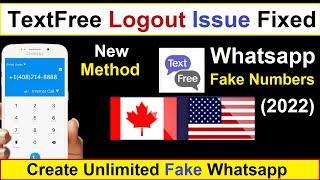 Get free US number for Whatsapp | How to Fix Textfree problem | Create fake Whatsapp account (2021)