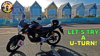 A Chilly Ride to Seaview, and I Attempt A U-turn on my Honda CB125F