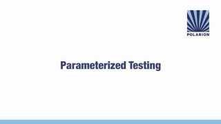 Parameterized Testing