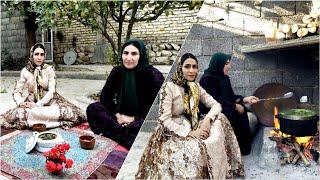 From the garden to the table: harvesting fresh vegetables and cooking (ash reshte) in village