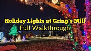 Holiday Lights at Gring's Mill | Wyomissing, Pennsylvania (walkthrough)