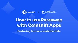 Using ParaSwap via Coinshift Apps