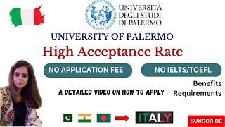 UNIVERSITY OF PALERMO/ FULLY FUNDED SCHOLARSHIP/ Requirements/ A detailed Video