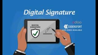 How to add signature in odoo | odoo  Digital Signature | Sign Print Report | Sign any Report in odoo