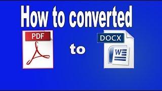 How to converted pdf to Docx