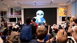 Sans Reveal for Super Smash Bros. Ultimate Live Reactions at Nintendo NY