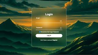 Animated Login form using HTML & CSS only.