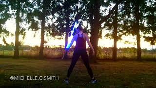 CRAZY LIGHTSABER SPINNING!  - Watch this video! | Michelle C. Smith