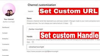 How To Change Custom Url On Youtube 2023 | Youtube Handle Change
