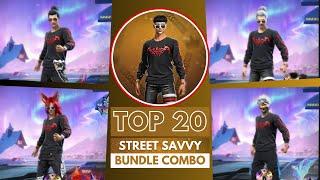 Top 20 New Street Savvy Bundle Dress up COMBO Free Fire ( AZAN ff )