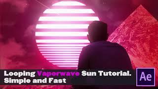 Vaporwave After Effects Sun Animation Tutorial Update