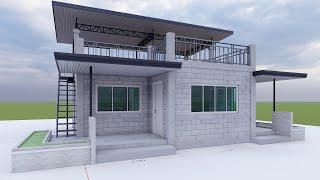 Modern House Design with Roof Deck I 9X9 M. I 81 Sq.M.