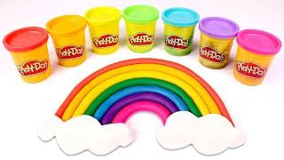 ARCOIRIS de PLAY DOH  Manualidades con plastilina para niños