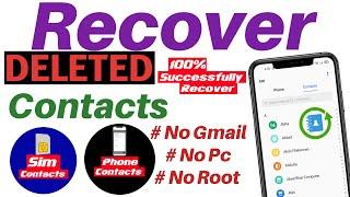  How To Recover Deleted Contacts without Gmail Account || Delete Number Wapas Kaise Laye