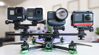 Best Action Cams for Cinematic FPV Drones! (GoPro 8 HyperSmooth vs ReelSteady vs Insta360 FlowState)