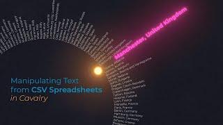 Manipulating Text from CSV Data in Cavalry 2.3