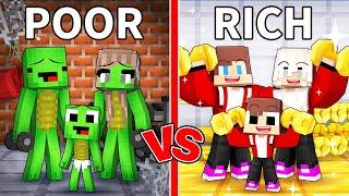 Mikey's Family POOR vs JJ's Family RICH Gym Survival Battle in Minecraft (Maizen)