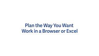 Workday Adaptive Planning - Demo - Plan the Way You Want