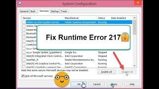 حل مشكلة How To Fix Runtime Error 217