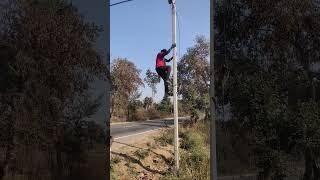 how to create electric pol lineman lineman pol Par Kaise  #technical#trending #short