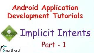 #67 Android Tutorial for Beginners : Implicit Intent in Android : Part - 1