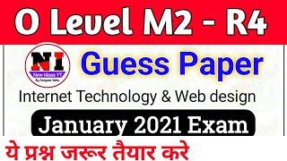 O level M2 R4 Guess Paper January 2021 Exam |Internet technology Most important question Jan 2021 m2