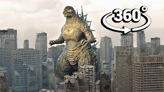 VR GODZILLA theme park tour | 360° roller coaster #godzillaminusone #kingkong #godzillagame