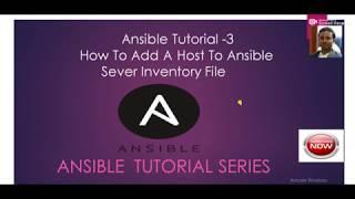 Ansible Tutorial -3-How To Add A Host To Ansible Sever Inventory File