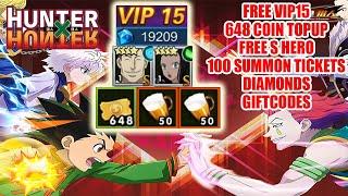 Hunter x Hunter Mobile Gameplay - Free VIP15 & S Hero & 100 Summon & Diamonds & 4 Gift Codes